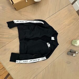 Nike Black & White Kids Zip Jacket